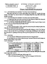 Đề thi học sinh giỏi cấp huyện môn Địa lý Lớp 9 - Năm học 2017-2018 - Phòng giáo dục và đào tạo Cam Lộ (Có đáp án)